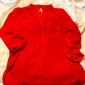 Ladies here red blouse size 1x